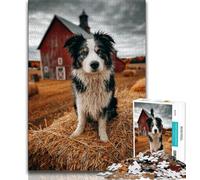 Autumn Dog Jigsaw Puzzles 1000 Pieces for Adults Teens,Help The Brain Exercise Addictive Toys to Cultivate Patience Parent-child Interaction 50x75cm