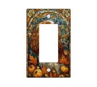 Autumn Dog Light Switch Cover Plates/Outlet Covers, Brown Cavalier King Charles for Home Decor, Thermoplastic Wall Plates, Standard Size Single Rocker