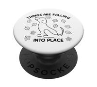 Autumn Dog Lover Leaves Things Are Falling Into Place PopSockets Adhesive PopGrip