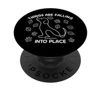 Autumn Dog Lover Leaves Things Are Falling Into Place Puppy PopSockets Adhesive PopGrip