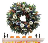 Autumn Door Glory - Rustic Leaves, Seasonal Garland Sign | Vintage Entrance Decorations for Autumn Holidays, Thanksgiving and Christmas Wall Hanging Accent