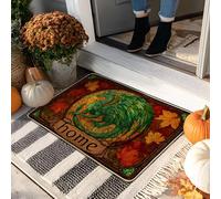 Autumn Dragon Doormat, Leaf Home Mat for Outdoor & Indoor Entryway Fall Decor, Non-Slip Waterproof Dust Catcher, Easy to Clean 29x17 Inch