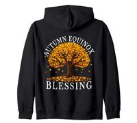 Autumn Equinox Blessings Wheel Of The Year Pagan Mabon Zip Hoodie