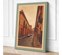 Autumn European Street Canvas Wall Art Print 18x12 Inch (46 x 30 cm)