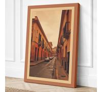 Autumn European Street Canvas Wall Art Print 36x24 Inch (91 x 61 cm)