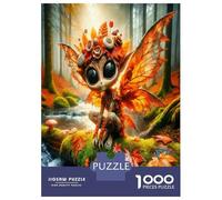 Autumn Fairy Leaf 1000 Piece Classic Jigsaw Puzzle Fall Enchanted Vibe Jigsaw Puzzle Bundle Sturdy Cardboard DIY Fun Challenging Family Game Beautiful Decor Kids 38x26cm/1000pcs