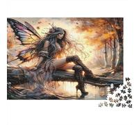 Autumn Fairy Sitting Puzzle 1000 Pieces Challenge Toy for Adults, Impossible Jigsaw Puzzles 1000 Piece Educational Games Home Decoration 70x50cm/1000pcs