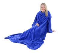 Autumn Faith Snuggle Blanket With Sleeves Winter Warm - Royal Blue