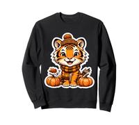 Autumn Fall Baby Tiger Lover Thanksgiving Kids Pumpkin Cute Sweatshirt