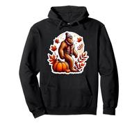 Autumn Fall Big-Foot Sasquatch Big Foot Lover Thanksgiving Pullover Hoodie