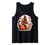 Autumn Fall Big-Foot Sasquatch Big Foot Lover Thanksgiving Tank Top