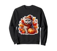 Autumn Fall British Shorthair Cat Owner Thanksgiving Mom Dad Sweatshirt