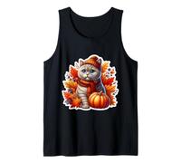 Autumn Fall British Shorthair Cat Owner Thanksgiving Mom Dad Tank Top