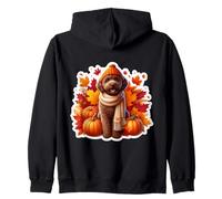 Autumn Fall Brown Lagotto Romagnolo Dog Owner Lover Vintage Zip Hoodie