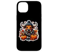 Autumn Fall Bull Lover Thanksgiving Pumpkin Farmer Rancher Case for iPhone 14 Plus