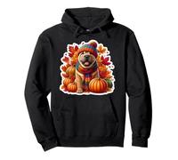 Autumn Fall Chinese Shar-Pei Dog Owner Lover Pumpkin Vintage Pullover Hoodie