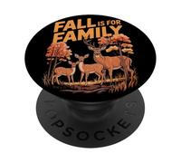 Autumn Fall Deer Family Woodland Forest Leaves Nature Walks PopSockets Adhesive PopGrip