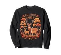 Autumn Fall Deer Family Woodland Forest Leaves Nature Walks Sweatshirt