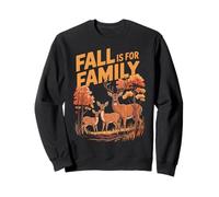 Autumn Fall Deer Family Woodland Forest Leaves Nature Walks Sweatshirt