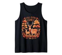 Autumn Fall Deer Family Woodland Forest Leaves Nature Walks Tank Top
