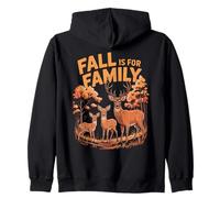 Autumn Fall Deer Family Woodland Forest Leaves Nature Walks Zip Hoodie
