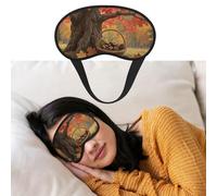 Autumn Fall Harvest Maple Eye Masks for Sleep Soft Comfort Sleep Masks with Elastic Strap Adjustable Blackout Eye Shade Covers for Women Men Travel/Sleeping