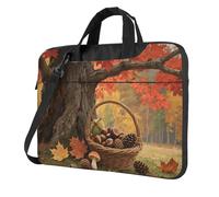 Autumn Fall Harvest Maple Laptop Bag 13-15.6Inch, 360° Protective Laptop Sleeve Case Shockproof Messenger Shoulder Bag Waterproof Computer Case Carrying Cover Briefcases for Men Women
