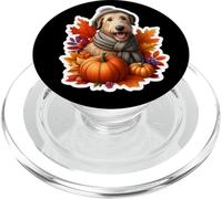 Autumn Fall Irish Wolfhound Dog Owner Lover Pumpkin Vintage PopSockets PopGrip for MagSafe