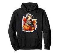 Autumn Fall Irish Wolfhound Dog Owner Lover Pumpkin Vintage Pullover Hoodie