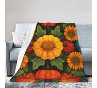 Autumn Fall Leaf Throw Blanket 76x102 CM Maple Leaves Fleece Blankets for Couch Bed Picnic Soft Cozy Lightweight All Season Use