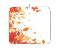 Autumn Fall Leaves Golden Orange Dish Drying mat Reusable Rectangle Small Dish Drainer Board 16x18 Easy Clean Decorative Home Decor Essentials
