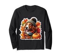 Autumn Fall Nederlandse Kooikerhondje Dog Owner Thanksgiving Long Sleeve T-Shirt