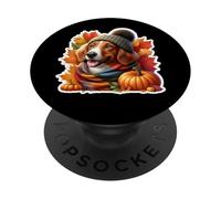 Autumn Fall Nederlandse Kooikerhondje Dog Owner Thanksgiving PopSockets Adhesive PopGrip