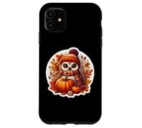 Autumn Fall Owl Bird Lover Thanksgiving Pumpkin Leaves Cute Case for iPhone 11