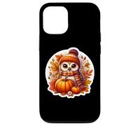 Autumn Fall Owl Bird Lover Thanksgiving Pumpkin Leaves Cute Case for iPhone 12/12 Pro