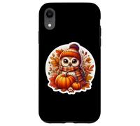 Autumn Fall Owl Bird Lover Thanksgiving Pumpkin Leaves Cute Case for iPhone XR