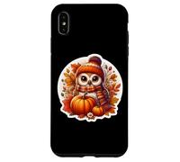 Autumn Fall Owl Bird Lover Thanksgiving Pumpkin Leaves Cute Case for iPhone XS Max