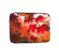 Autumn Fall Red Maple Leaves Laptop Case 10 inch, TSA Laptop Sleeve Shockproof Protective Notebook Case Water Resistant Computer Carrying Cover Briefcase Handbags Men Women Computer Bag