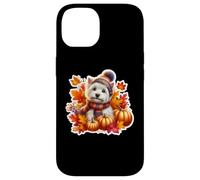 Autumn Fall West Highland White Terrier Dog Owner Vintage Case for iPhone 14