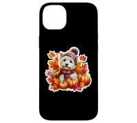 Autumn Fall West Highland White Terrier Dog Owner Vintage Case for iPhone 14 Plus