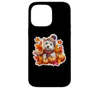 Autumn Fall West Highland White Terrier Dog Owner Vintage Case for iPhone 14 Pro Max