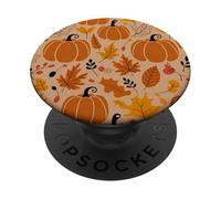 Autumn Falling Leaves Pumpkin Harvest Thanksgiving PopSockets Adhesive PopGrip