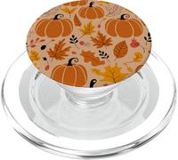 Autumn Falling Leaves Pumpkin Harvest Thanksgiving PopSockets PopGrip for MagSafe