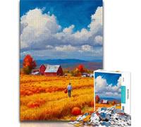 Autumn Farmland 1000 Piece Jigsaw Puzzles for Teenagers,for Educational Game Challenge Toy Unique Home Decor And Gifts (38x26cm)