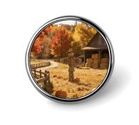 Autumn Field Watchman Button Pins 1" Round Badge Brooch | Aluminum round lapel pin for men women, circular brooch, fade-resistant metal badges pins for clothes bags, party favors gift