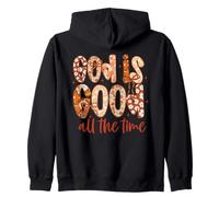 Autumn Floral God Is Good All The Time Fall Faith Christian Zip Hoodie
