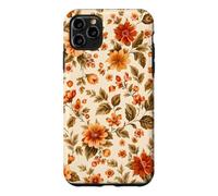 Autumn Flower Orange Floral Vintage Hygge Cozy Fall Case for iPhone 11 Pro Max