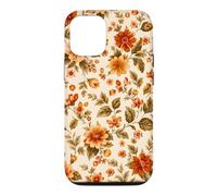 Autumn Flower Orange Floral Vintage Hygge Cozy Fall Case for iPhone 12/12 Pro