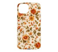 Autumn Flower Orange Floral Vintage Hygge Cozy Fall Case for iPhone 15 Plus