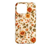 Autumn Flower Orange Floral Vintage Hygge Cozy Fall Case for iPhone 16 Pro